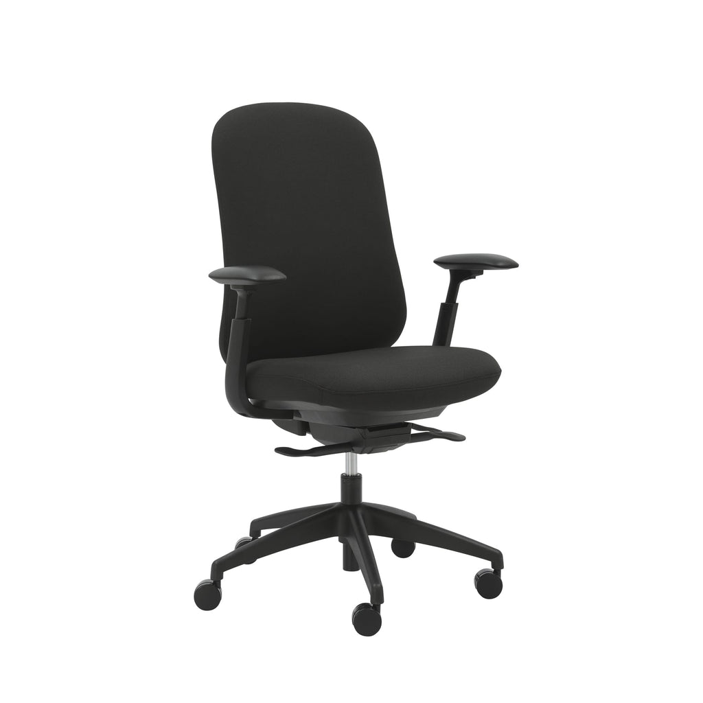 Buro Quantum Chair Upholstered Back with Arms Black