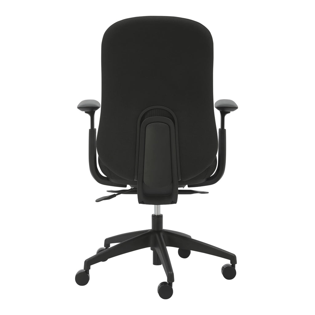 Buro Quantum Chair Upholstered Back with Arms Black