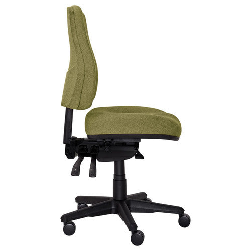 Buro Roma 3 Lever High Back Chair with Seat Slide No Arms Safetex Olive