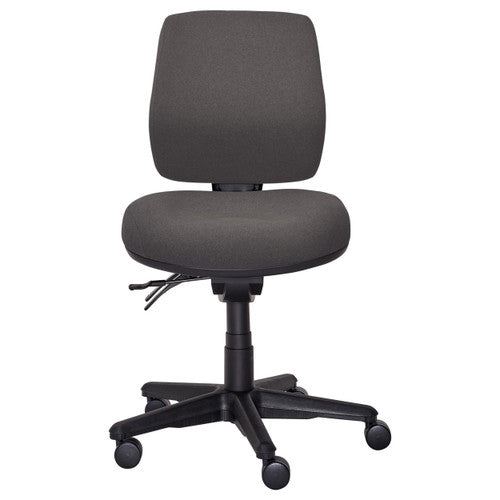 Buro Roma 3 Lever Mid Back Chair with Seat Slide No Arms Charcoal SafeTex