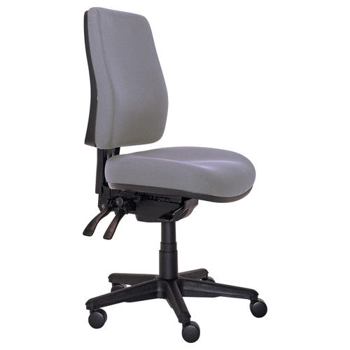 Buro Roma High Back Chair 3 Lever Seat Slide Without Arms Charcoal