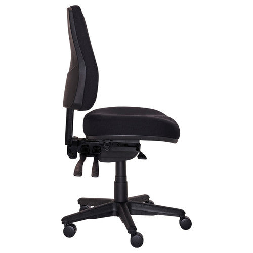 Buro Roma High Back Chair 3 Lever Seat Slide Without Arms Charcoal