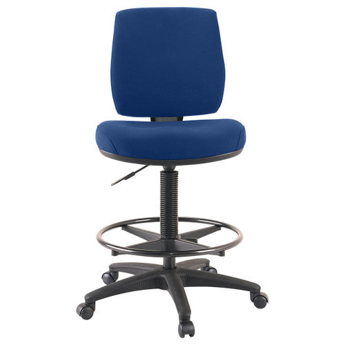 Buro Roma Mid Back Drafting Chair 1 Lever Navy