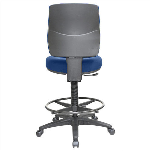 Buro Roma Mid Back Drafting Chair 1 Lever Navy