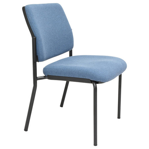Buro Lindis 4 Leg Chair Black Powdercoat Frame Without Arms Safetex Cobalt
