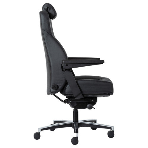 Buro Maverick 24/7 Controller Chair With Arms Leather Black