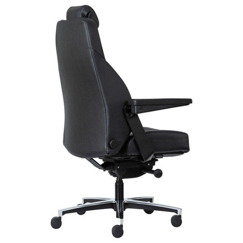 Buro Maverick 24/7 Controller Chair With Arms Leather Black