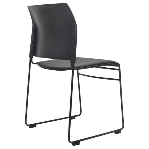 Buro Maxim Sled Base Chair Black Powdercoat Frame Without Arms