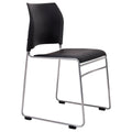 Buro Maxim Sled Base Chair Silver Frame Without Arms Black