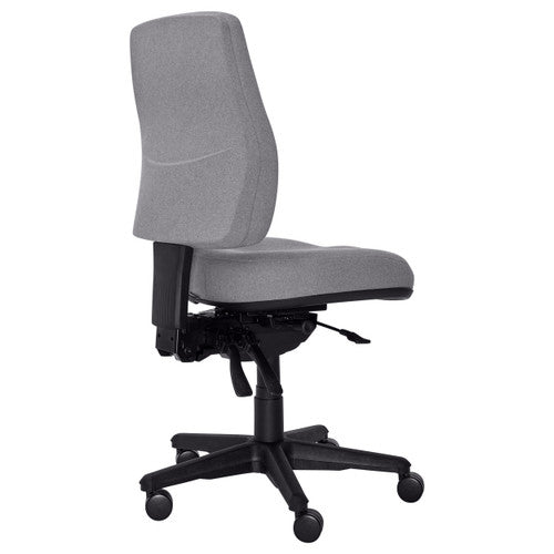 Buro Roma 3 Lever High Back Chair With Seat Slide No Arms Safetex Smoke