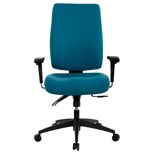 Buro Tidal High Back Chair Fully Upholstered With Arms Teal