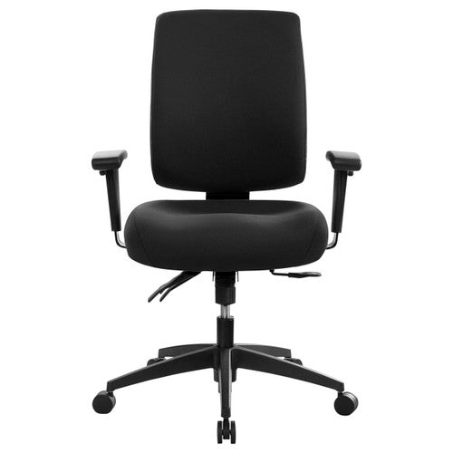 Buro Tidal Medium Back Chair Fully Upholstered With Arms Black