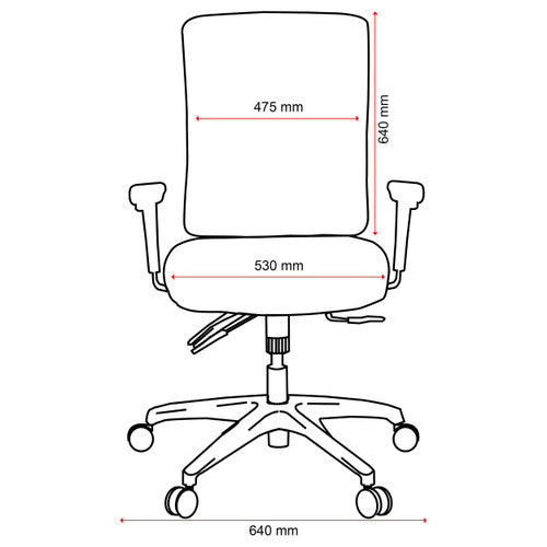 Buro Tidal Mesh High Back Chair With Arms Teal