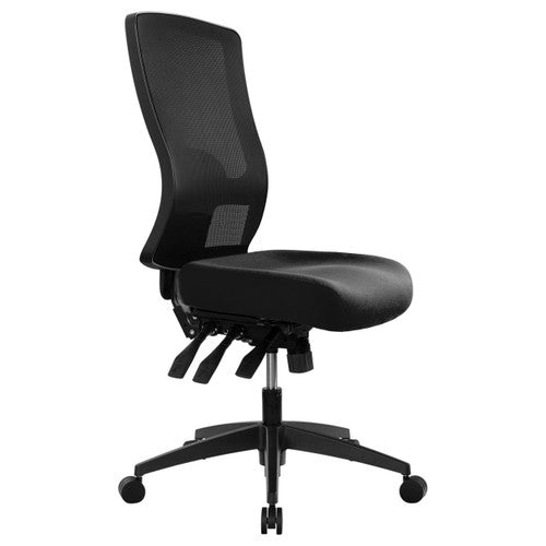 Buro Tidal Mesh High Back Chair Without Arms Black