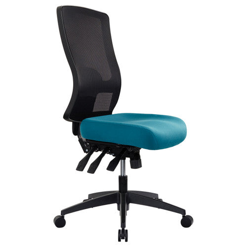 Buro Tidal Mesh High Back Chair Without Arms Teal