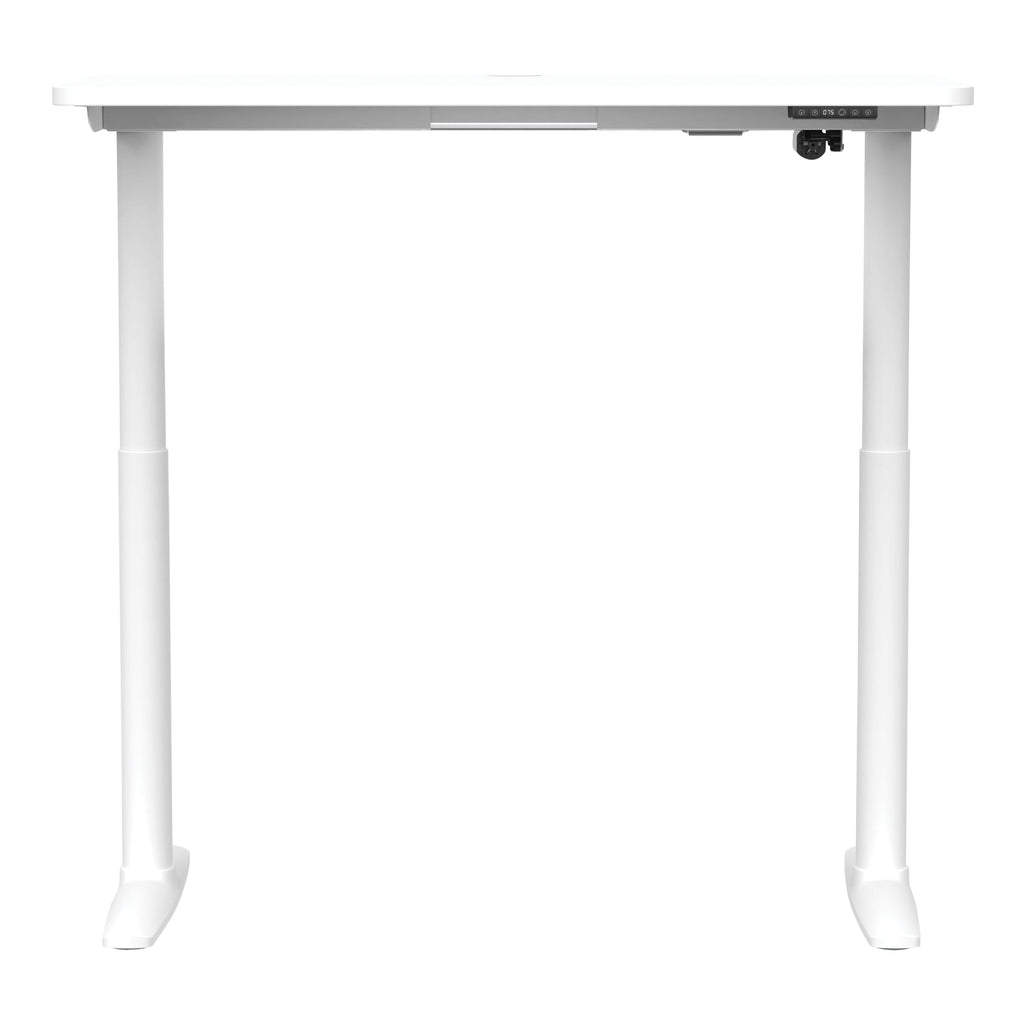 Buro Syntra Height Adjustable Desk 1200 x 600mm White Top White Frame