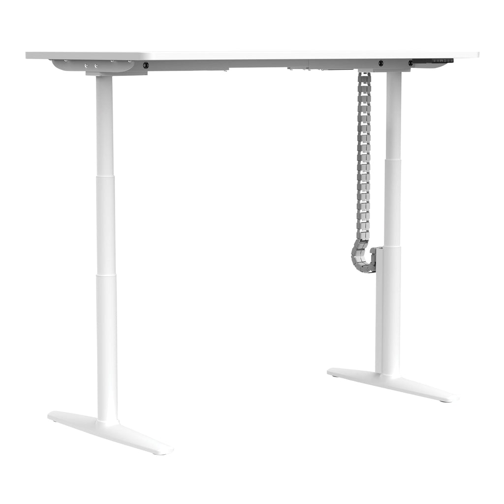 Buro Syntra Height Adjustable Desk 1500 x 750mm White Top White Frame