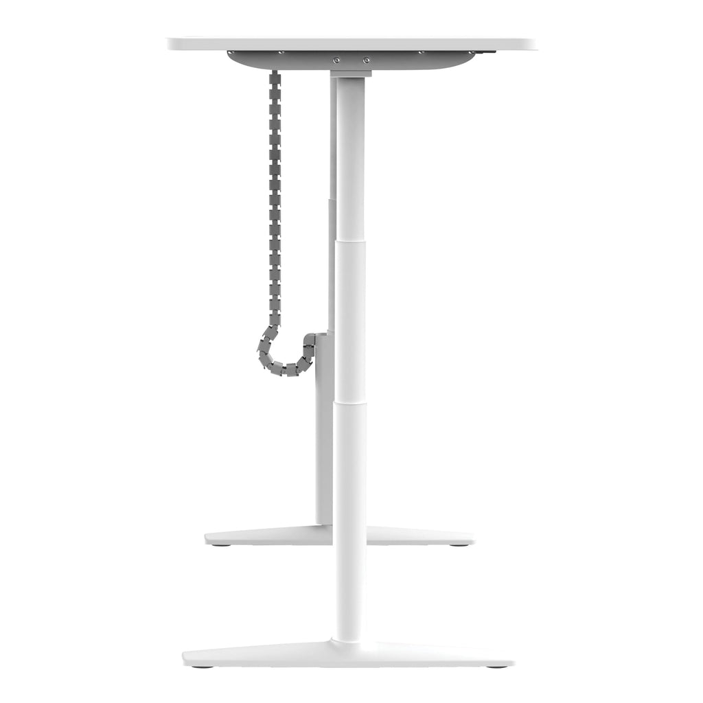Buro Syntra Height Adjustable Desk 1500 x 750mm White Top White Frame