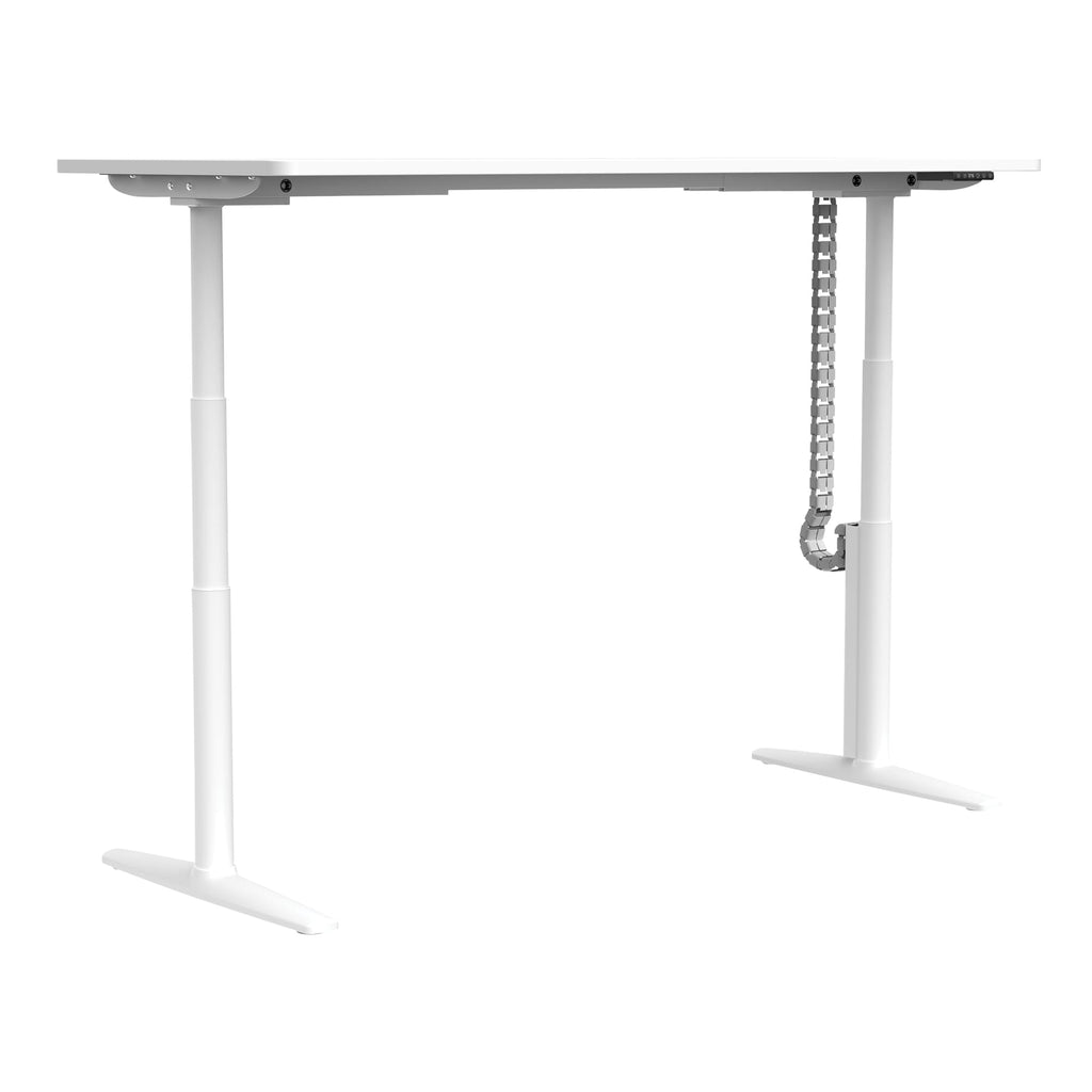 Buro Syntra Height Adjustable Desk 1800 x 750mm White Top White Frame