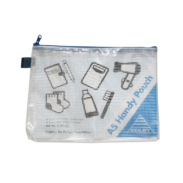 Colby C-641A5 Handy Pouch A5 PVC Zippered Blue