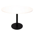 Rapidline Estilo Round Table Flat Disc Base 1200mm Diameter Natural White / Black
