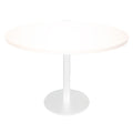 Rapidline Estilo Round Table Flat Disc Base 1200mm Diameter Natural White / White
