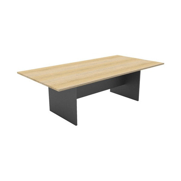 Rapidline Rapid Worker Rectangular Meeting and Boardroom Table 3200 x 1200mm Natural Oak / Ironstone