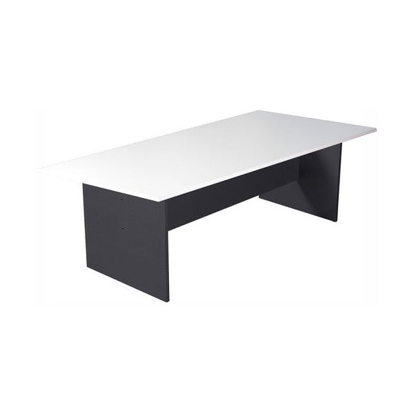 Rapidline Rapid Worker Rectangular Meeting and Boardroom Table 3200 x 1200mm Natural White / Ironstone