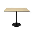 Rapidline Estilo Square Meeting Table Flat Disc Base 900mm Natural Oak / Black