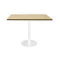 Rapidline Estilo Square Meeting Table Flat Disc Base 900mm Natural Oak / White