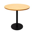 Rapidline Estilo Round Table Flat Disc Base 900mm Diameter Beech / Black
