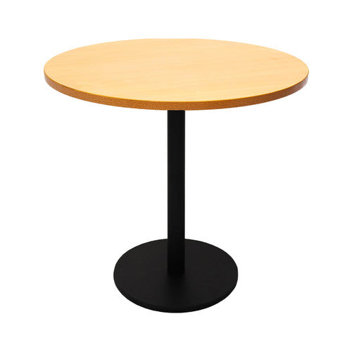 Rapidline Estilo Round Table Flat Disc Base 900mm Diameter Beech / Black