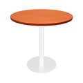Rapidline Estilo Round Table Flat Disc Base 900mm Diameter Cherry / White