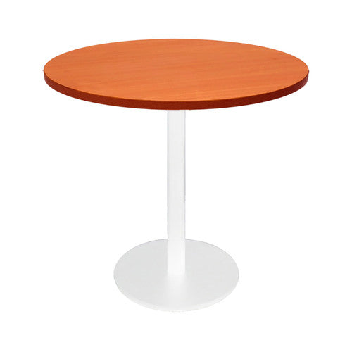 Rapidline Estilo Round Table Flat Disc Base 900mm Diameter Cherry / White