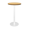 Rapidline Estilo Round Dry Bar Table Flat Disc Base 600mm Diameter Beech / White
