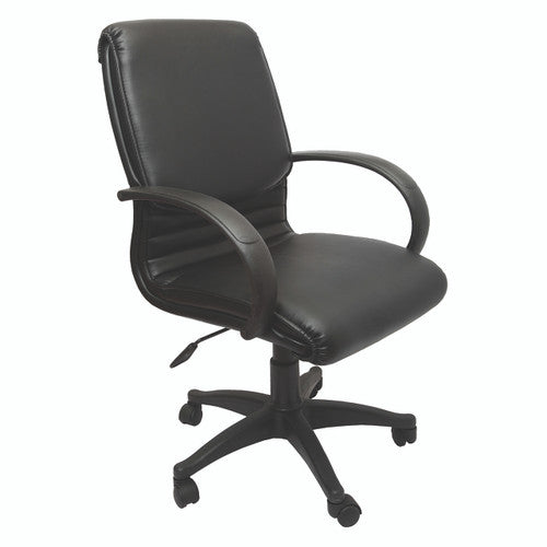 Rapidline CL610 Medium Back Budget Executive Chair Black PU