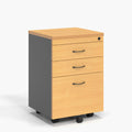 Rapidline Rapid Worker Mobile Pedestal 3 Drawer Beech / Ironstone