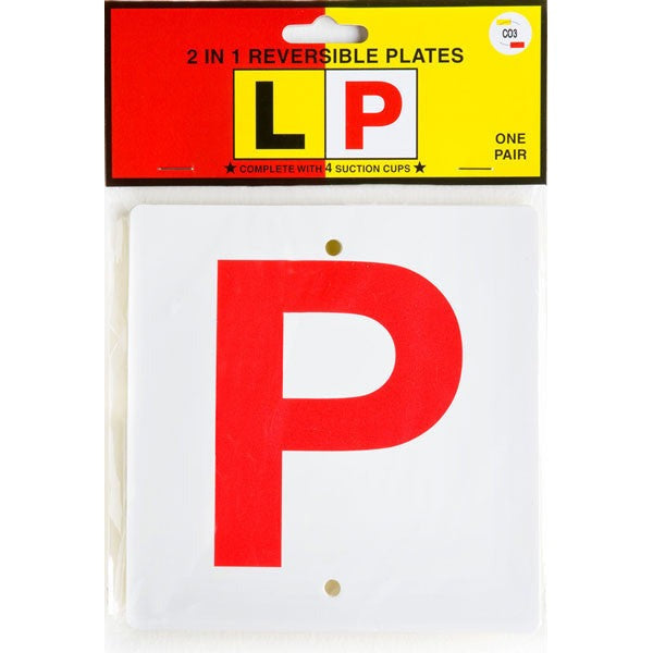 2 in 1 Reversible L and P Plate Set
