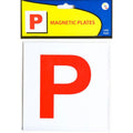 CO3 Magnetic P Plates Red on White