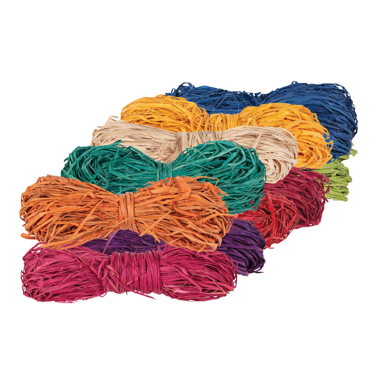 Zart Raffia Coloured 10 Colours 20 x 25g Bundles Madagascan Dyed