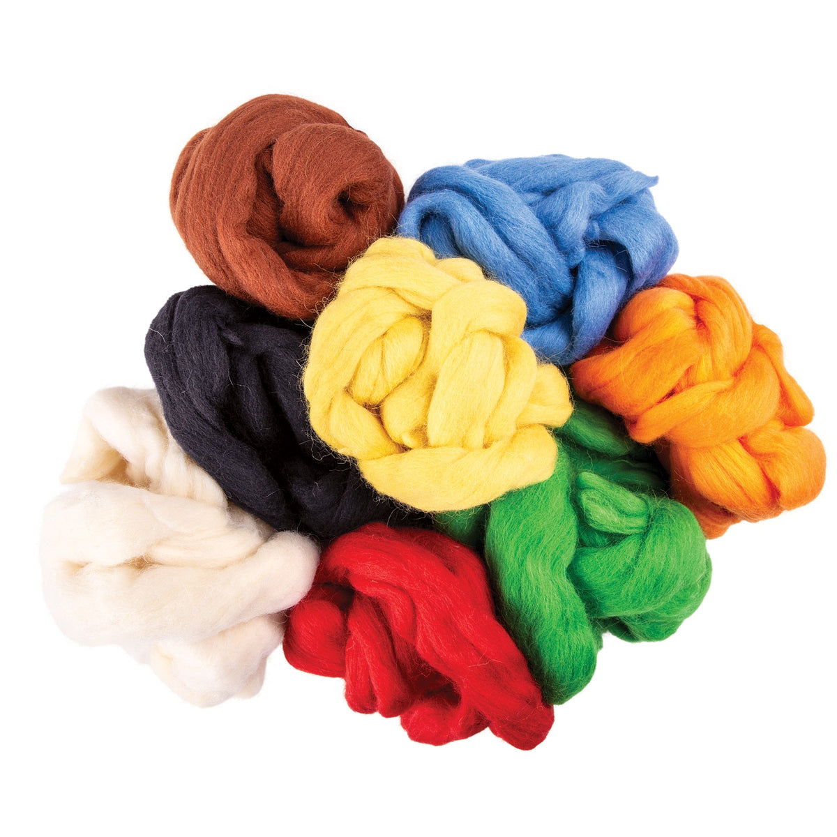 Zart Combed Wool Tops Assorted 8 Colours 400g 100 Percent Natural Wool