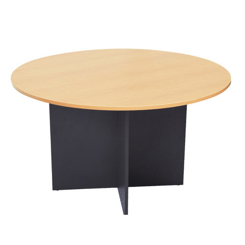 Rapidline Rapid Worker Round Meeting Table 1200mm Diameter Beech / Ironstone