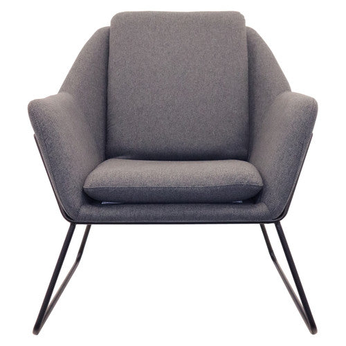 Rapidline Cardinal Single Seater Arm Chair Charcoal Ash