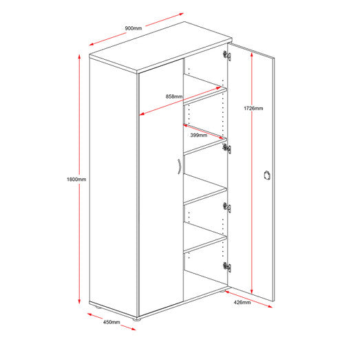 Rapidline Rapid Worker Lockable Full Door Cupboard Beech / Ironstone