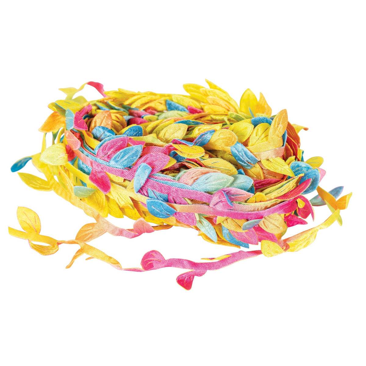 Zart Rainbow Leaf String 10 Metres Metallic Fabric Leaf Trim