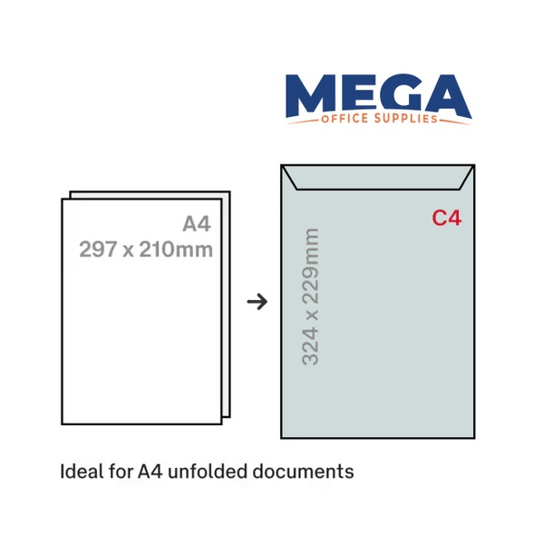 Candida C4 Envelopes 100gsm Plain Face Peel and Seal 324x229mm Box of 250