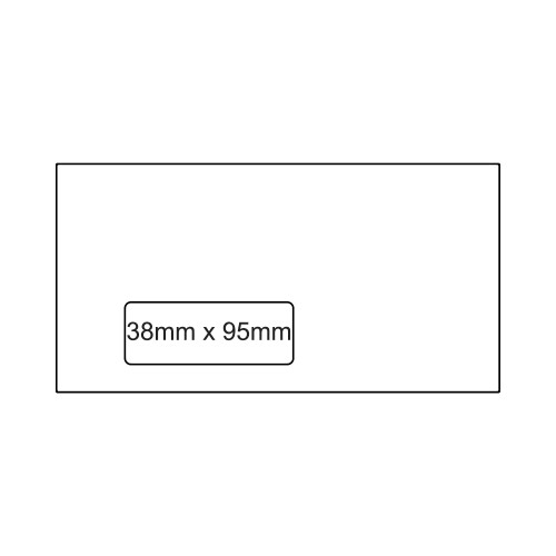 Candida DLX Envelopes 100gsm DPID Window Lick and Stick 120x235mm Box of 1000