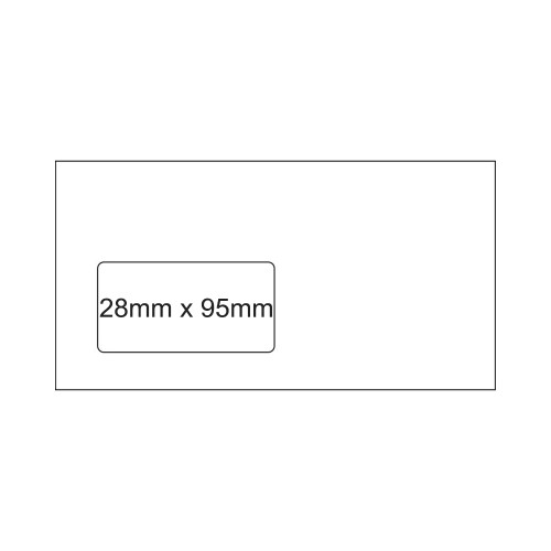 Candida DL Envelopes Window Face Secretive Banker Lick and Stick 110 x 220mm Box of 500