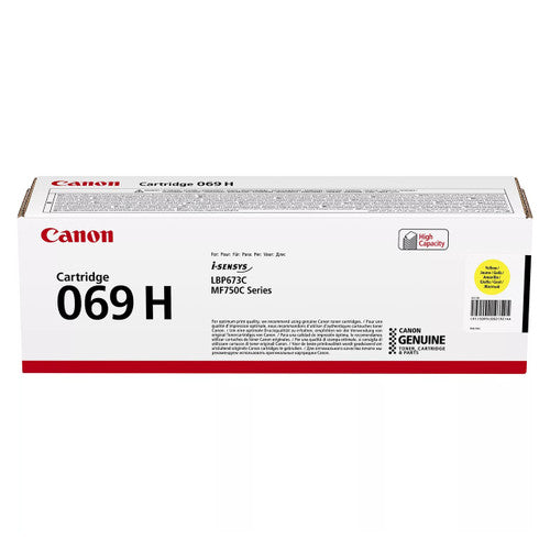 Canon 069H High Yield Toner Cartridge Yellow 5500 Pages