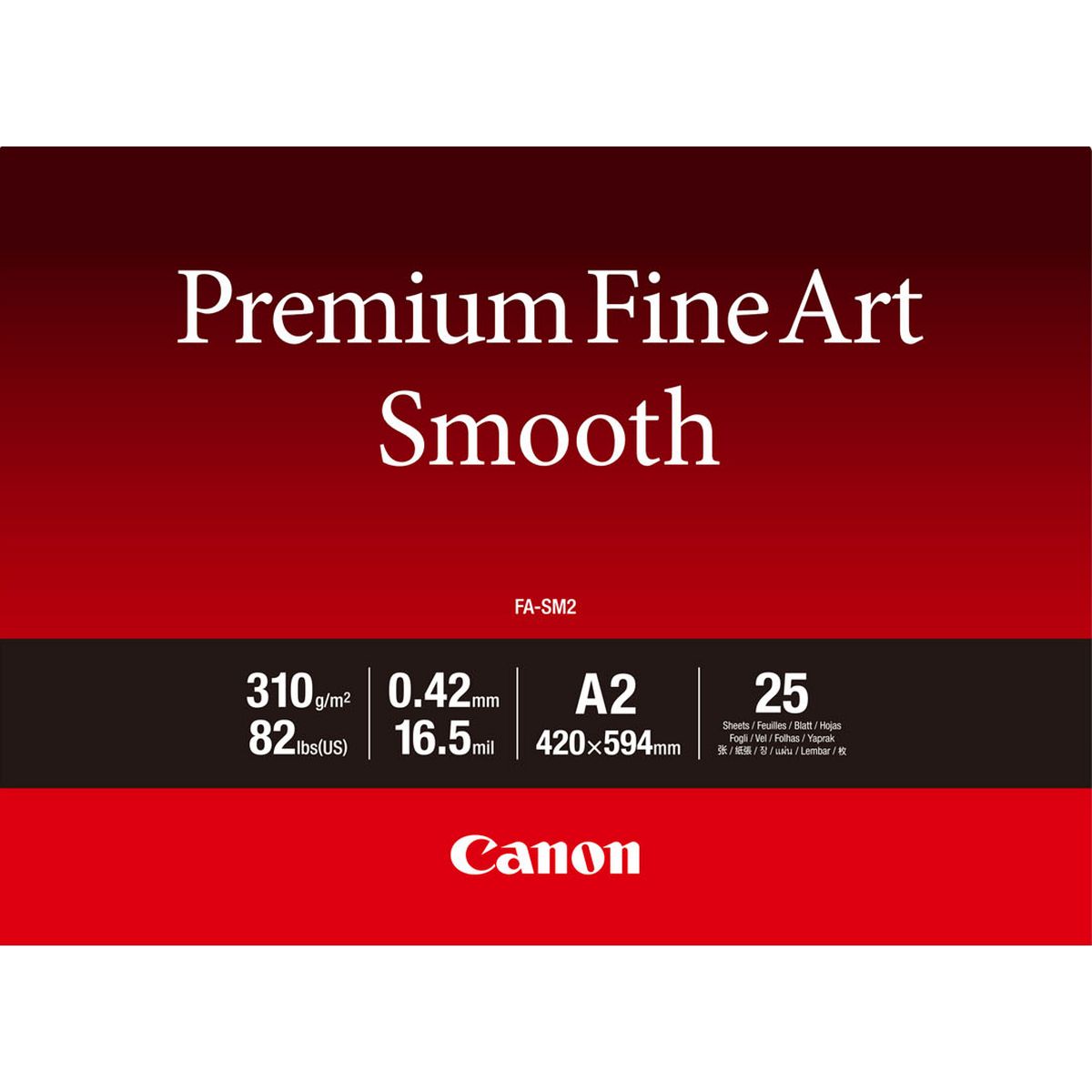 Canon FA-SM2 Fine Art Smooth Paper A2 25 Sheets FASM2A2